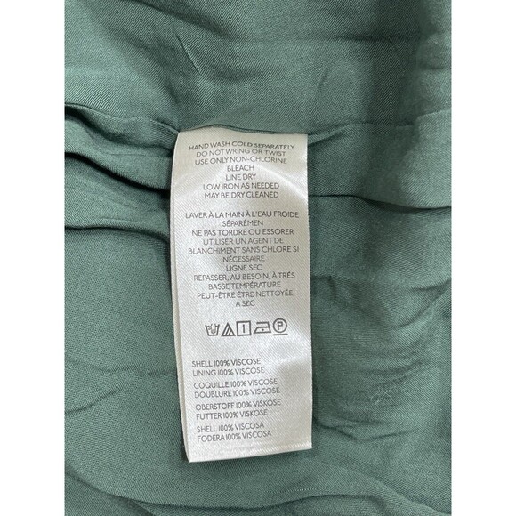 Anthropologie Maxi Dress Women Green Somerset Mock Neck Preppy Boho Size XSP NWT - Picture 10 of 12